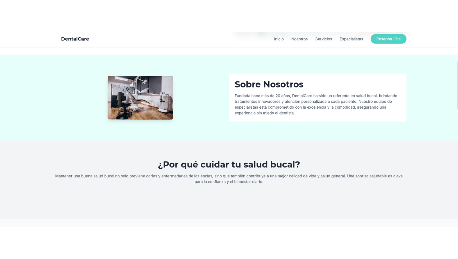 Template de clínica dental html